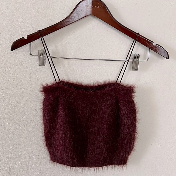 Zara Tops - ZARA Cropped Fuzzy Top